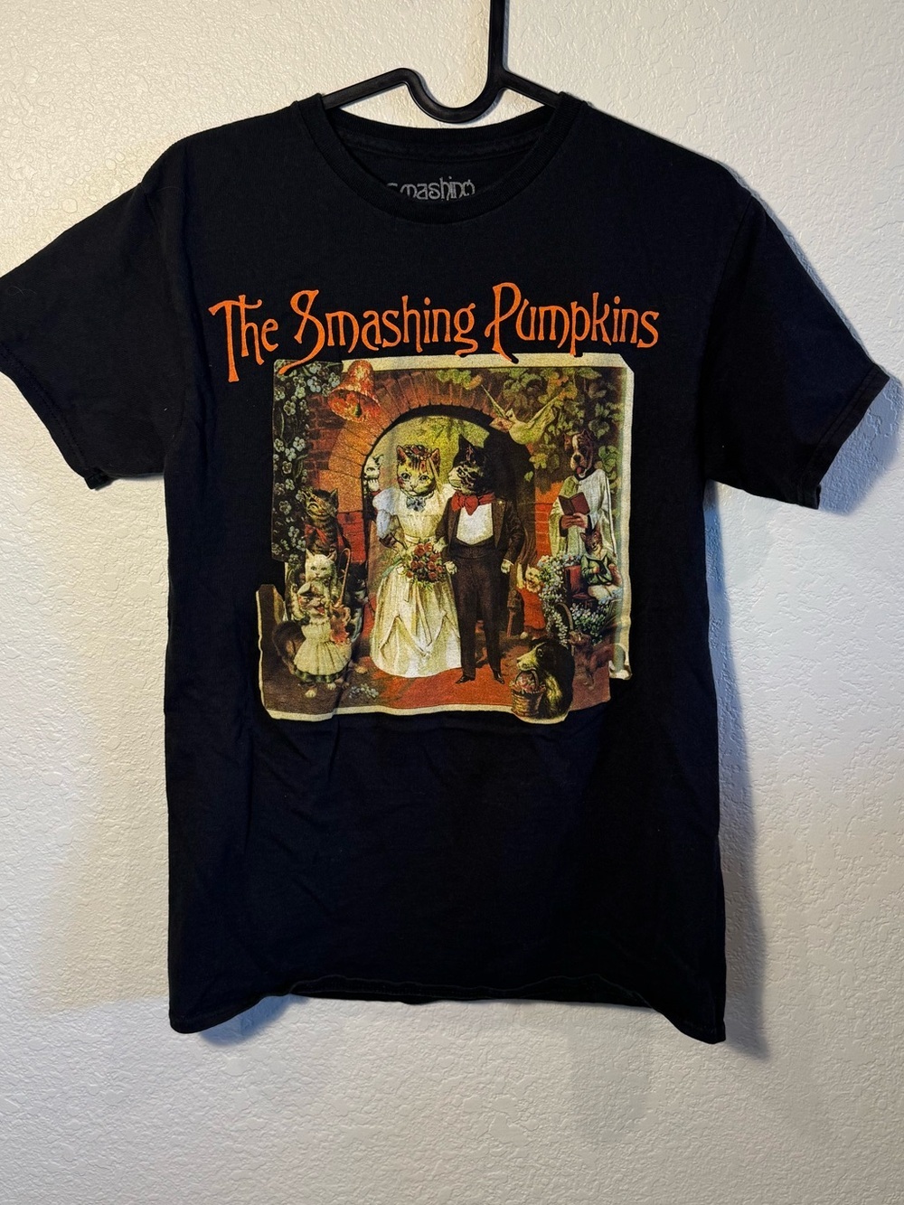 The Smashing Pumpkins Black Orange Graphic Short Sleeve Band Tee Size XS